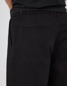 Bermuda à pinces taille élastiquée
