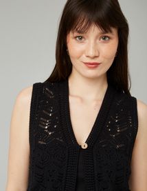 Gilet sans manches en crochet