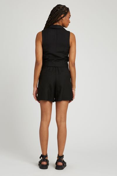 Gilet de costume uni en lin