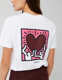 T-shirt collab Keith Haring imprimé devant/dos