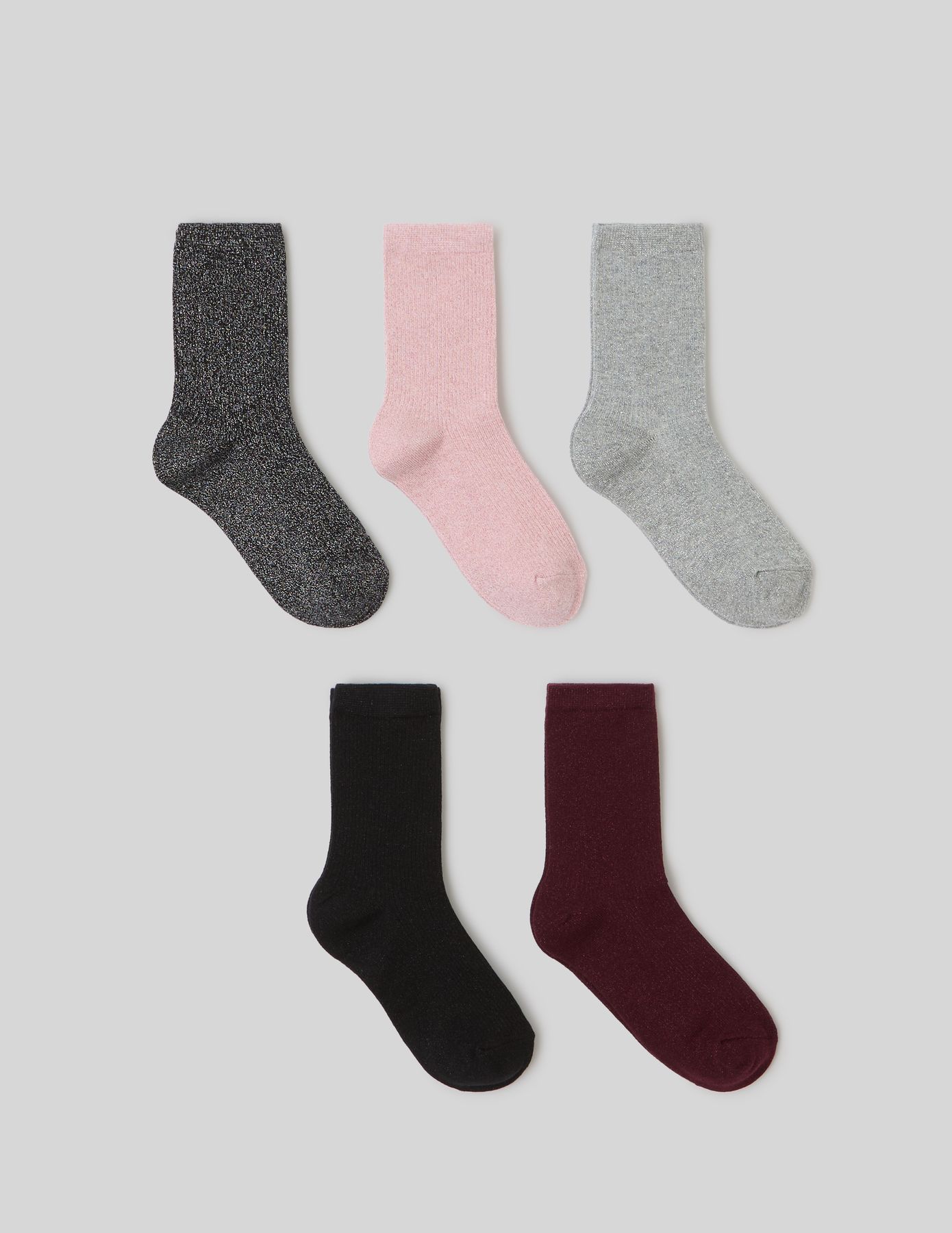 Lot de 5 paires de chaussettes lurex