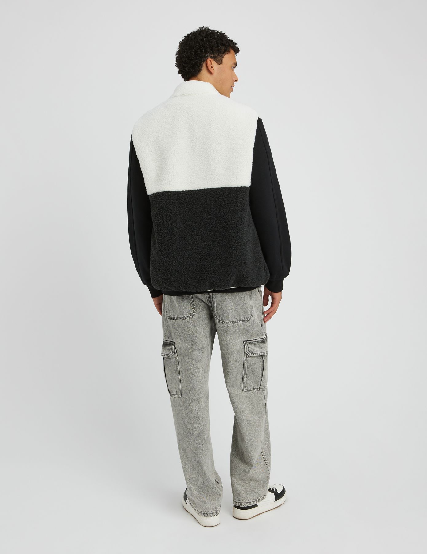 Veste sans manches sherpa colorblock