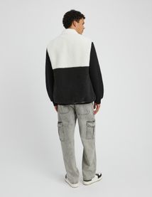 Veste sans manches sherpa colorblock