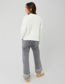 Gilet boutonné maille perlée