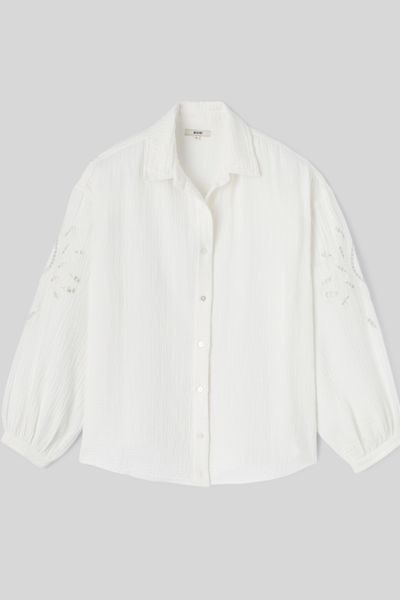 Chemise en gaze de coton unie