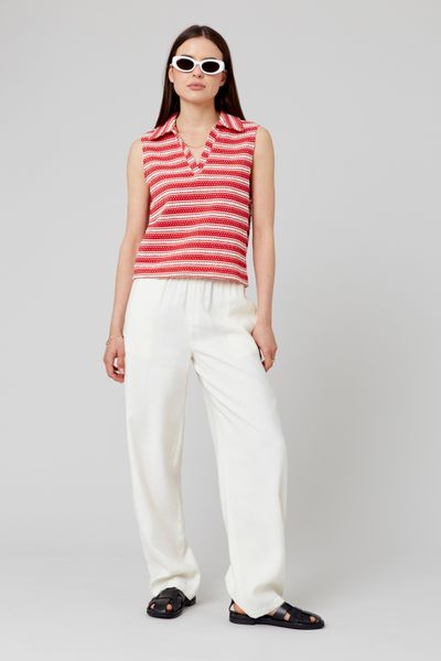 Top en tricot col polo