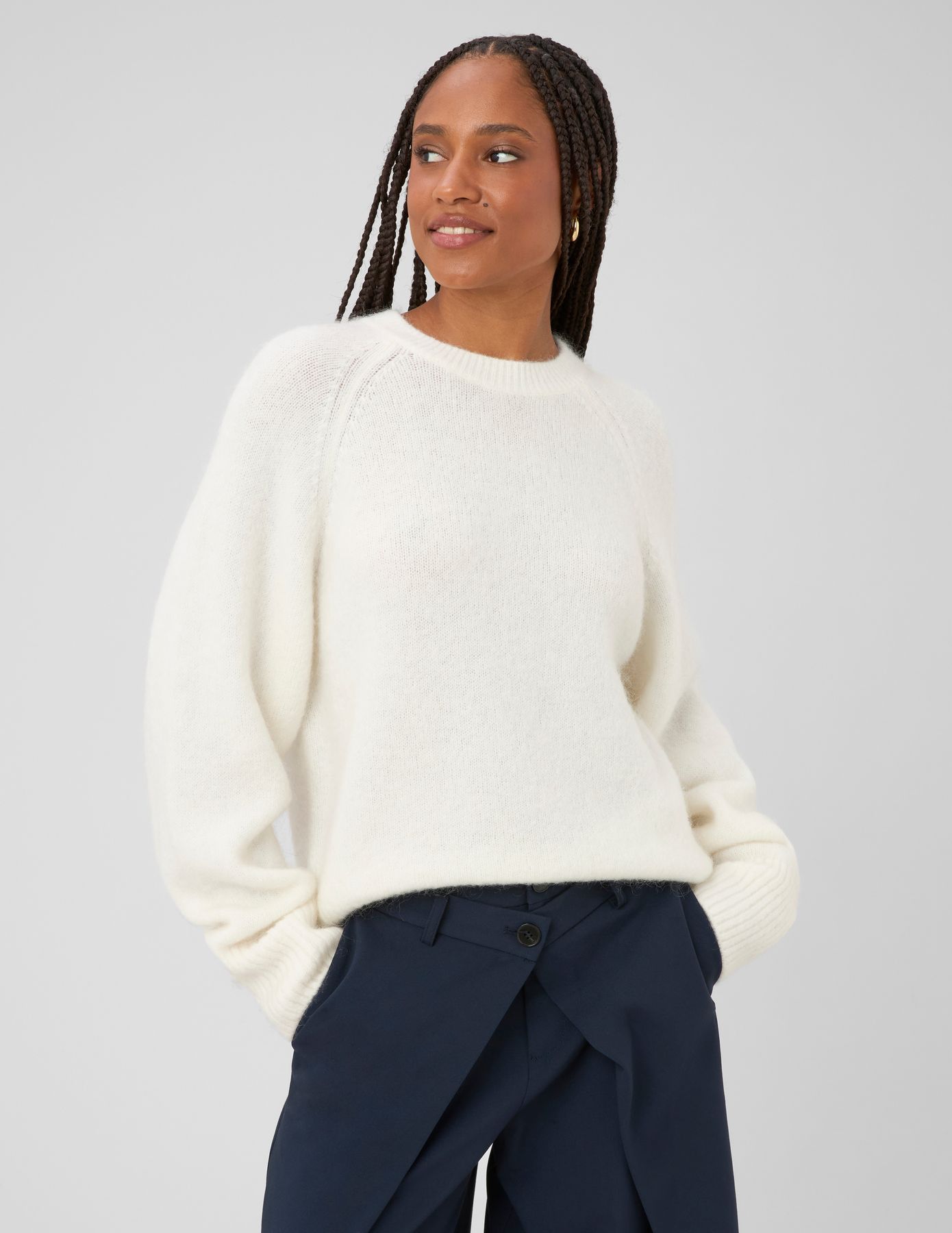 Pull col rond premium