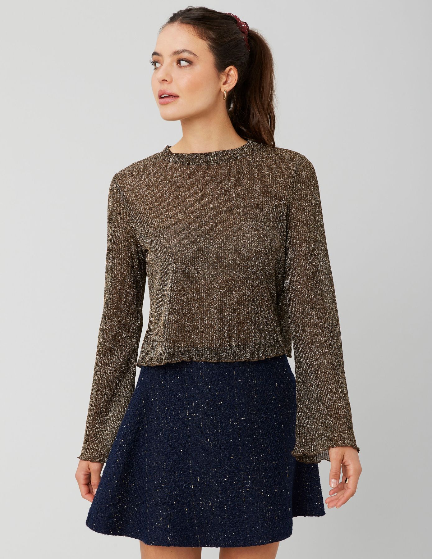 T-shirt résille pailleté