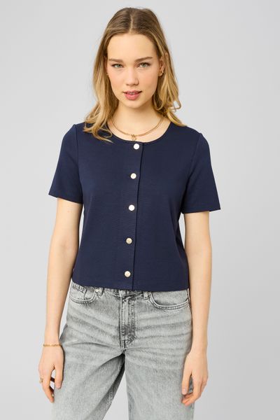 T-shirt boutonn&eacute;