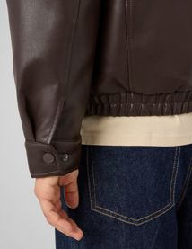 Blouson zipp&eacute; tissu enduit
