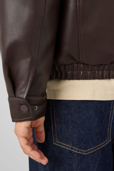 Blouson zipp&eacute; tissu enduit