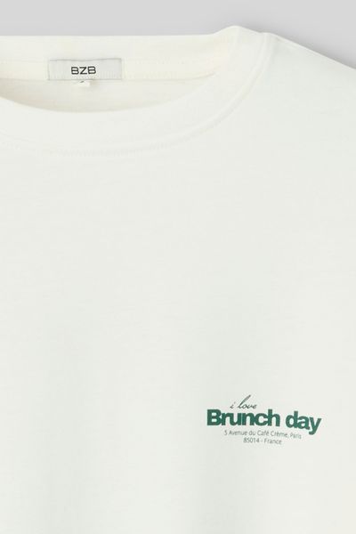 T-shirt imprim&eacute; manches courtes