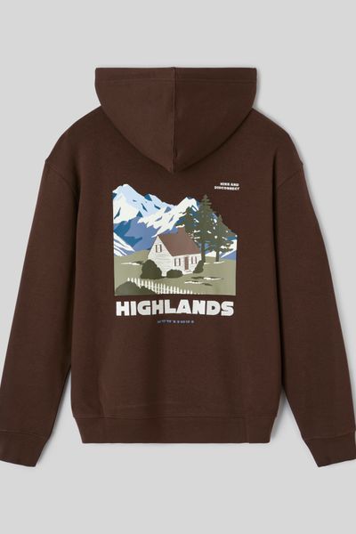 Sweat &agrave; capuche imprim&eacute; devant / dos