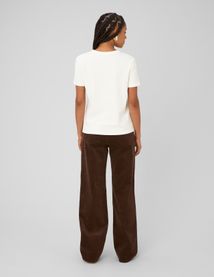 Pantalon straight velours
