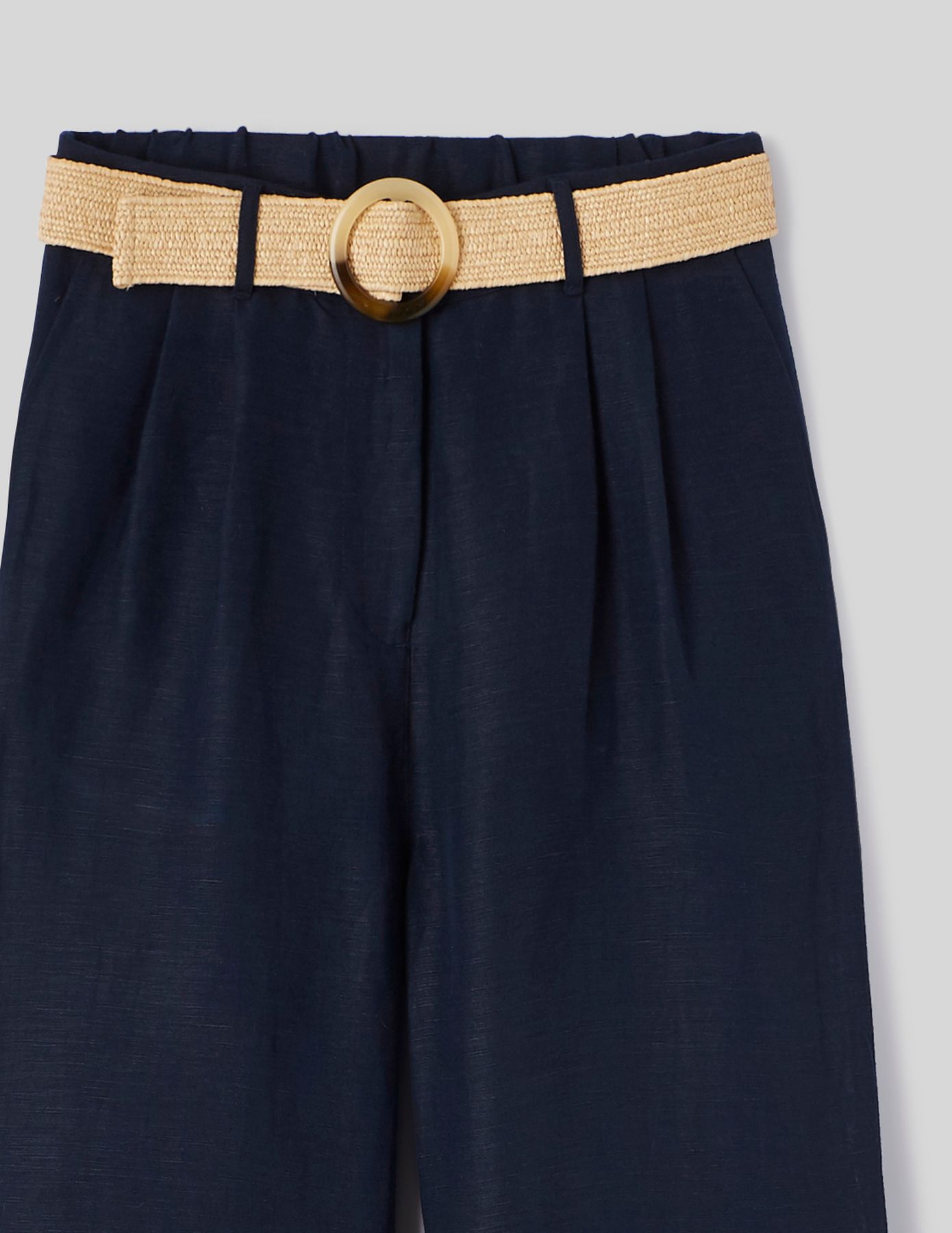 Pantalon lin avec ceinture