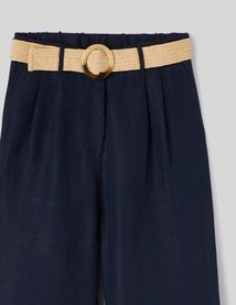 Pantalon lin avec ceinture