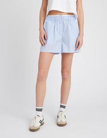 Short fluide caleçon rayé