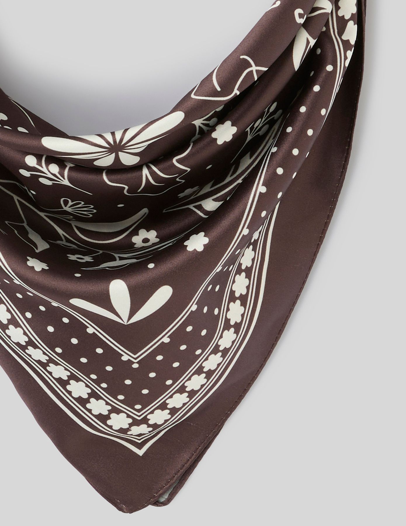 Foulard satin imprim&eacute;