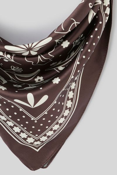 Foulard satin imprim&eacute;