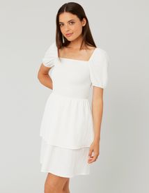 Robe courte à volants