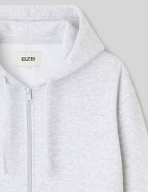Sweat zipp&eacute; &agrave; capuche
