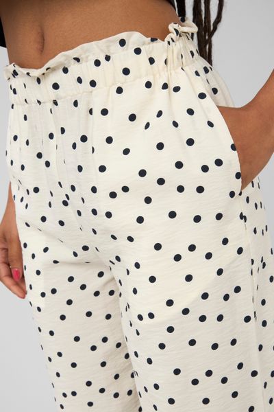 Pantalon fluide &agrave; pois