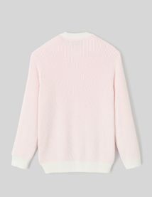 Pull côtelé bicolore