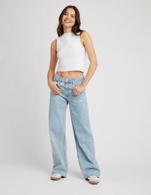 Jean wide leg taille standard