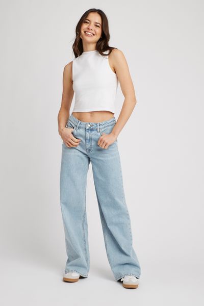 Jean wide leg taille standard