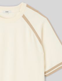 T-shirt en tricot bandes sport