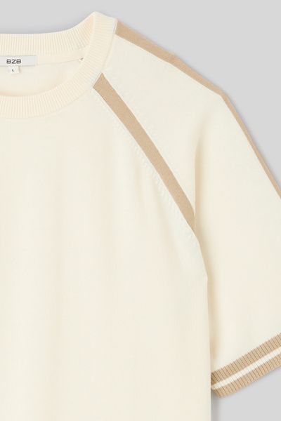 T-shirt en tricot bandes sport