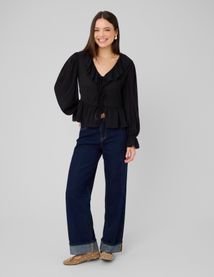 Blouse &agrave; volants