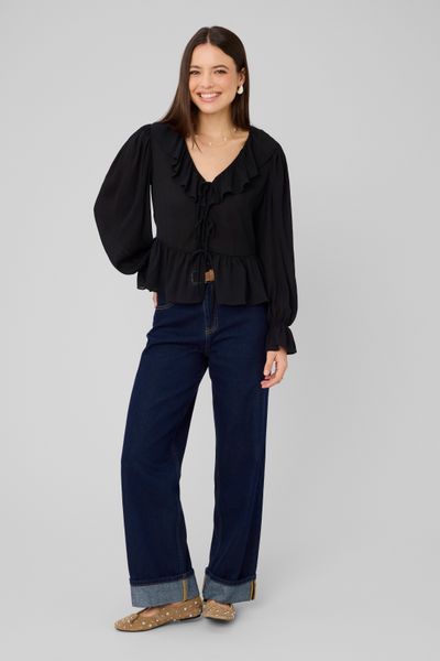 Blouse &agrave; volants