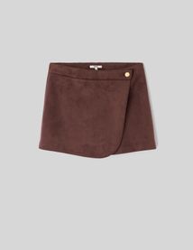 Jupe short su&eacute;dine