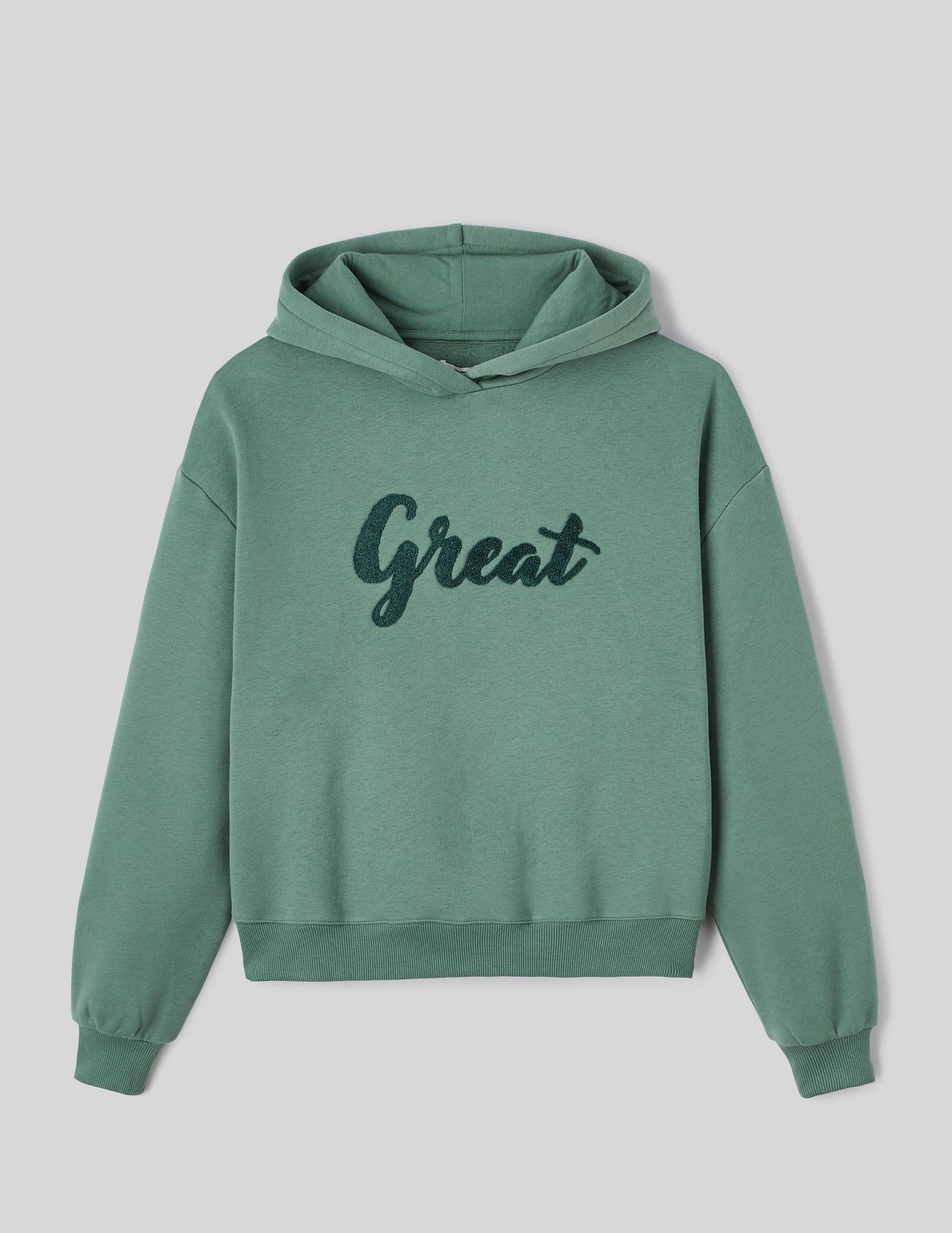 Sweat col capuche brod&eacute;