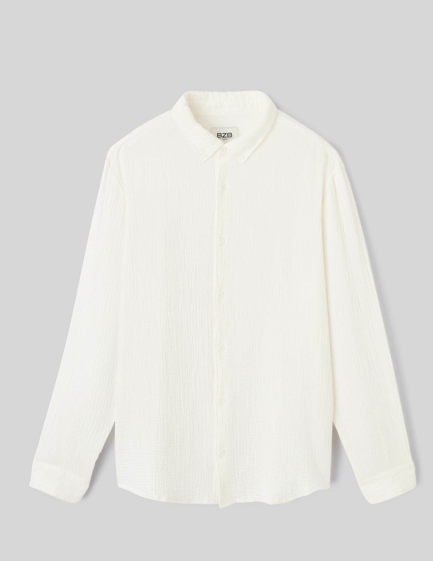 Chemise manches longues gaze de coton