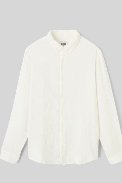 Chemise manches longues gaze de coton