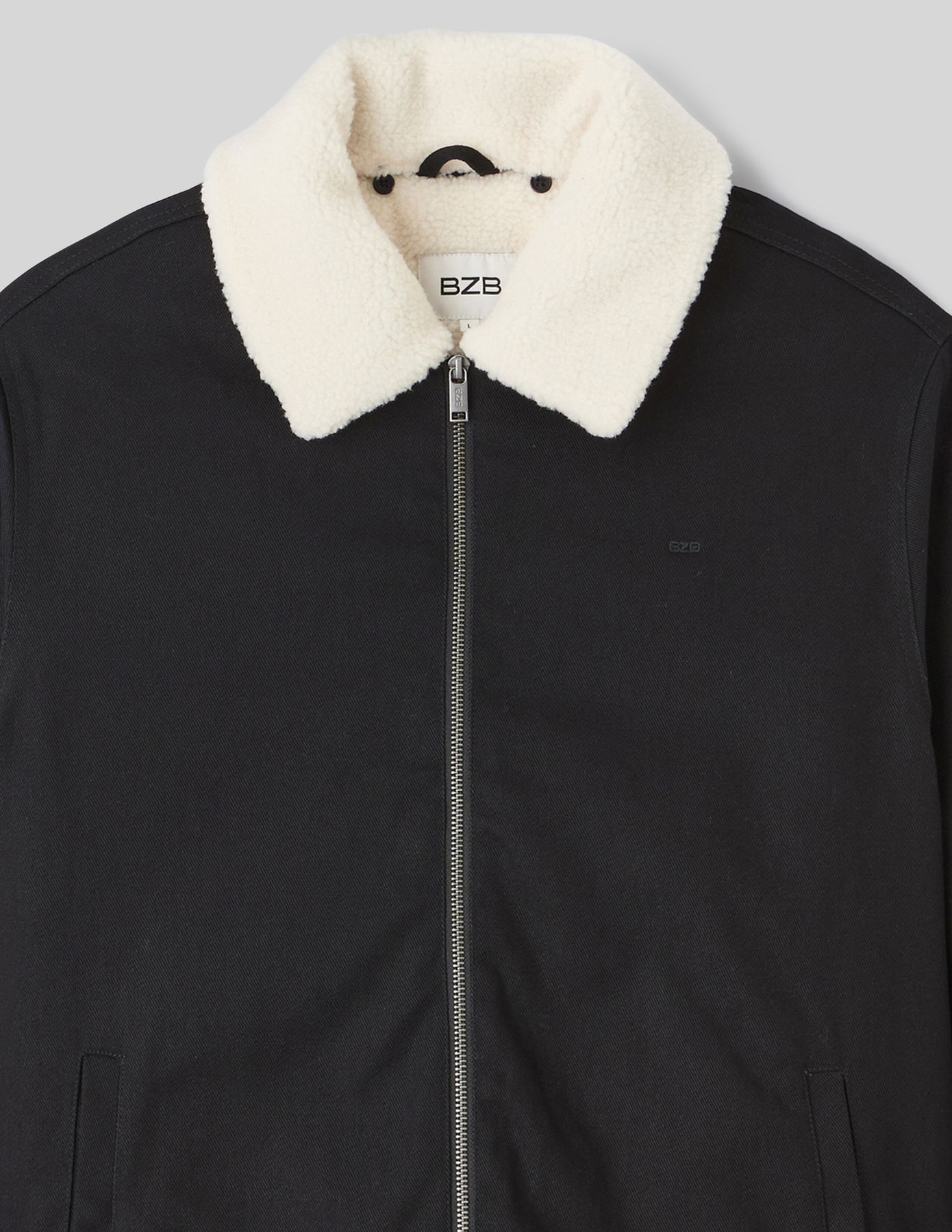 Blouson zippé col sherpa
