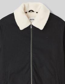 Blouson zippé col sherpa