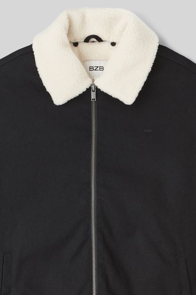 Blouson zippé col sherpa
