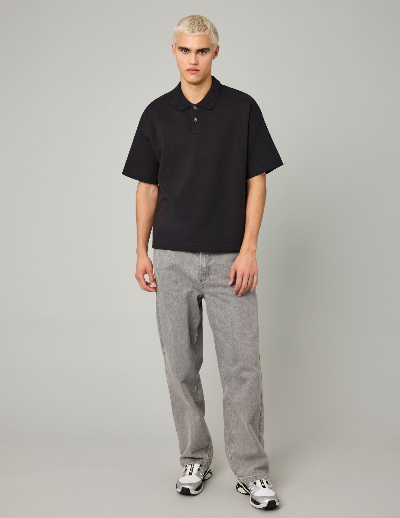 Polo boxy maille lourde