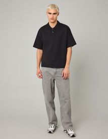 Polo boxy maille lourde