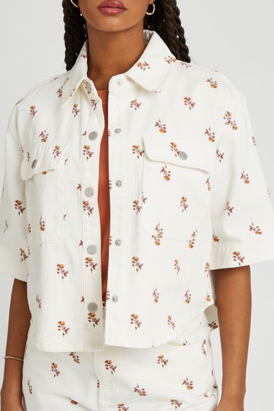 Veste manches courtes imprim&eacute;e