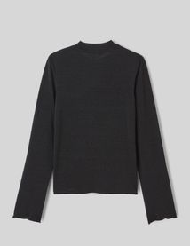 T-shirt col montant pailleté