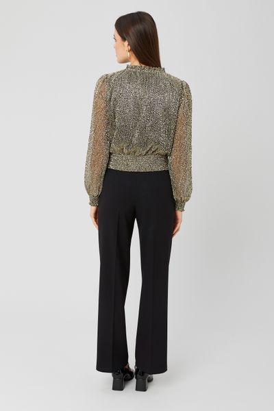 Blouse plissée pailletée