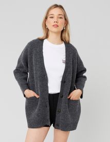 Gilet long boutonné
