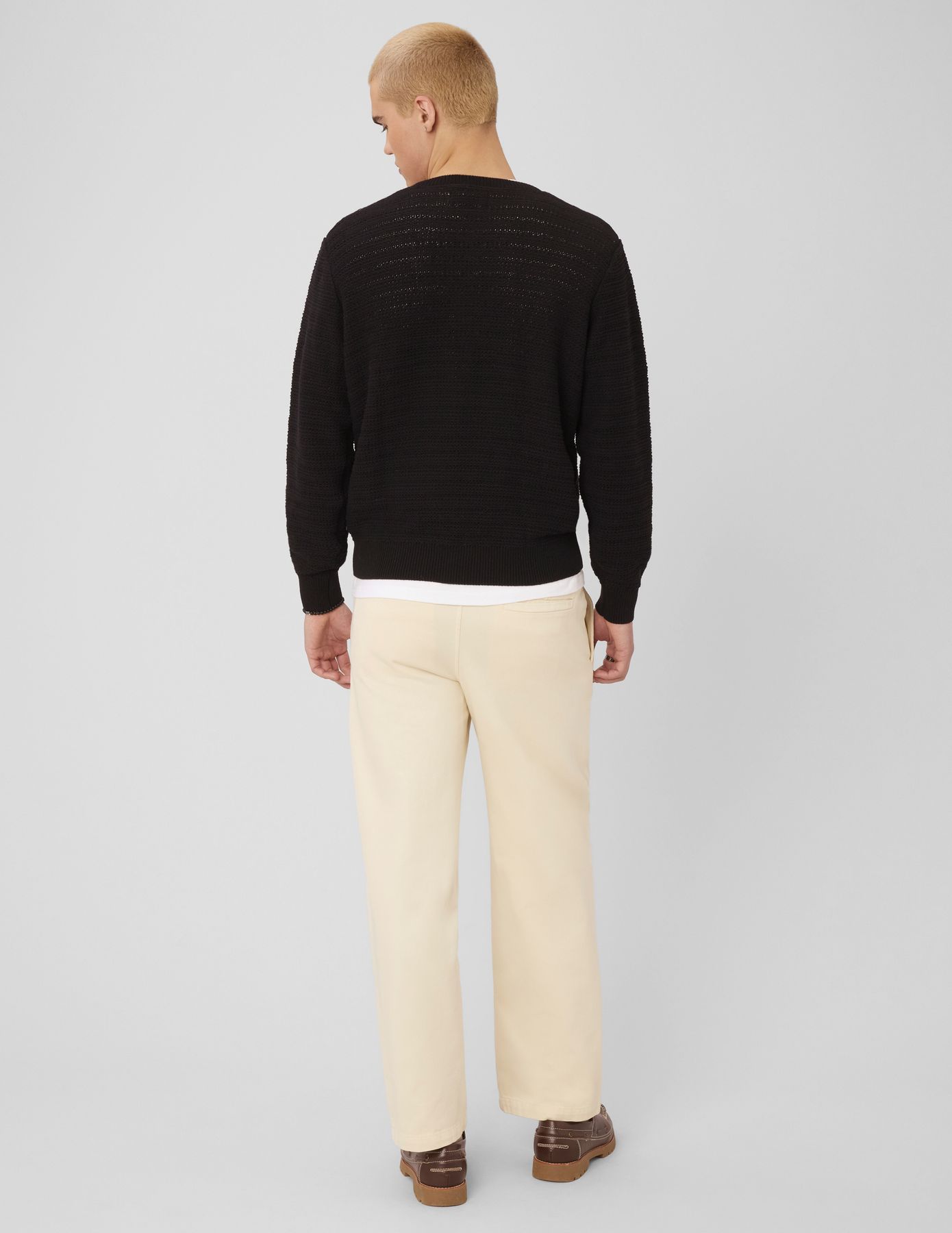 Pantalon droit &agrave; pinces