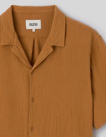 Chemise manches courtes gaze de coton