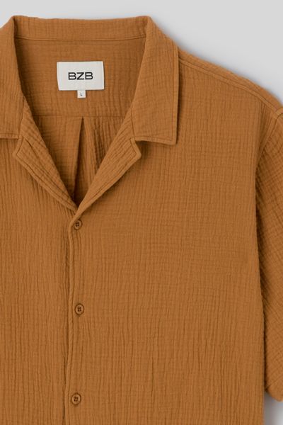 Chemise manches courtes gaze de coton