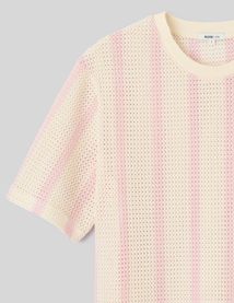 T-shirt tricot &agrave; rayures